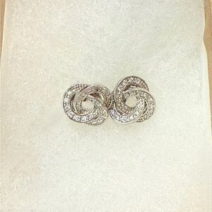 Elegant Silver Knot Fashion Earrings